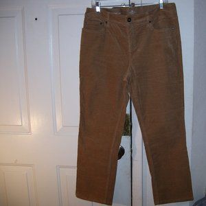 St John's Bay Taupe Corduroy Pants Size 14PS